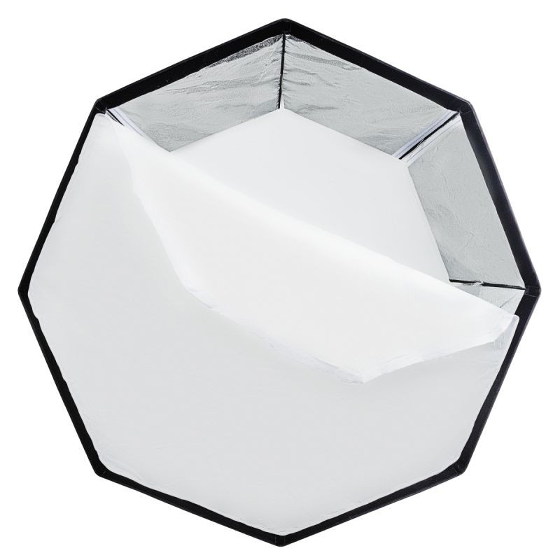 Walimex pro Octagon Softbox PLUS Orange Line 120 cm oktagon-softbox kulta-hopea-sisäpaneelilla