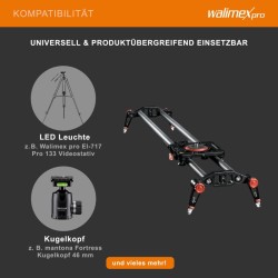 Walimex pro Carbon Video Slider Pro 50 cm kameravaunu musta hiilikuitu