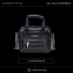 GlamSeries GlamSetter M meikkilaukku 230 x 120 x 180 mm musta läpinäkyvä