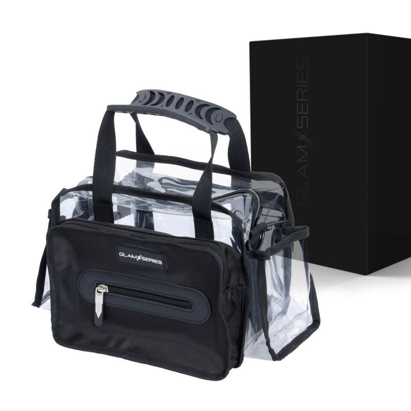 GlamSeries GlamSetter M meikkilaukku 230 x 120 x 180 mm, musta, läpinäkyvä