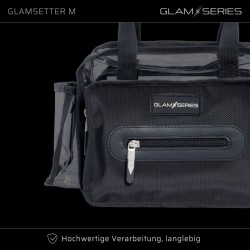 GlamSeries GlamSetter M meikkilaukku 230 x 120 x 180 mm, musta, läpinäkyvä