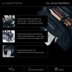 GlamSeries GlamSetter M meikkilaukku 230 x 120 x 180 mm, musta, läpinäkyvä