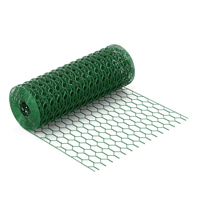 Kanaverkko vihreä 90 cm x 25 m, 25x25 mm, 0,9 mm, sinkitty teräs, PVC-pinnoite