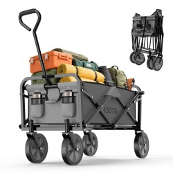 Toboli taitettava vetokärry, harmaa, kantavuus 100 kg