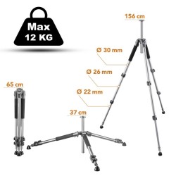 Walimex WAL-6702 Pro -kamerajalusta (156 cm) 12162