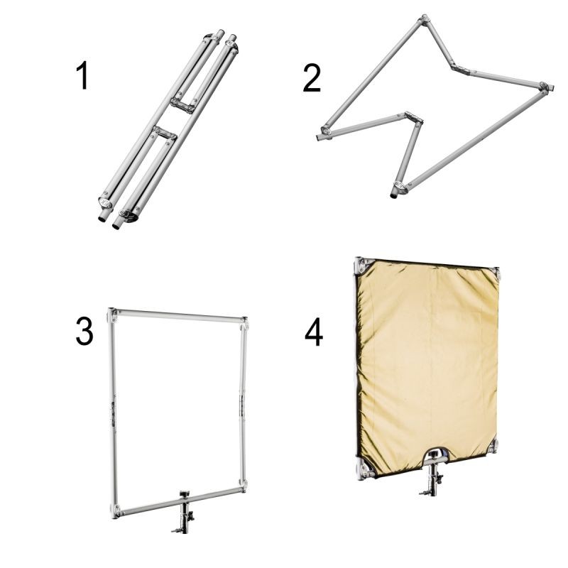 Walimex pro 5-in-1 diffuusoripaneeli 90x90 cm taitettava + jalka