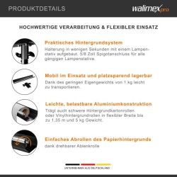 Walimex pro Taustajärjestelmän pidike valojaloille, alumiini, max 5 kg