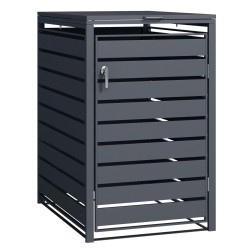 Jäteastiasuojus yhdelle jäteastialle antrasiitti RAL 7016 teräs lukittava 730 x 980 x 1160 mm
