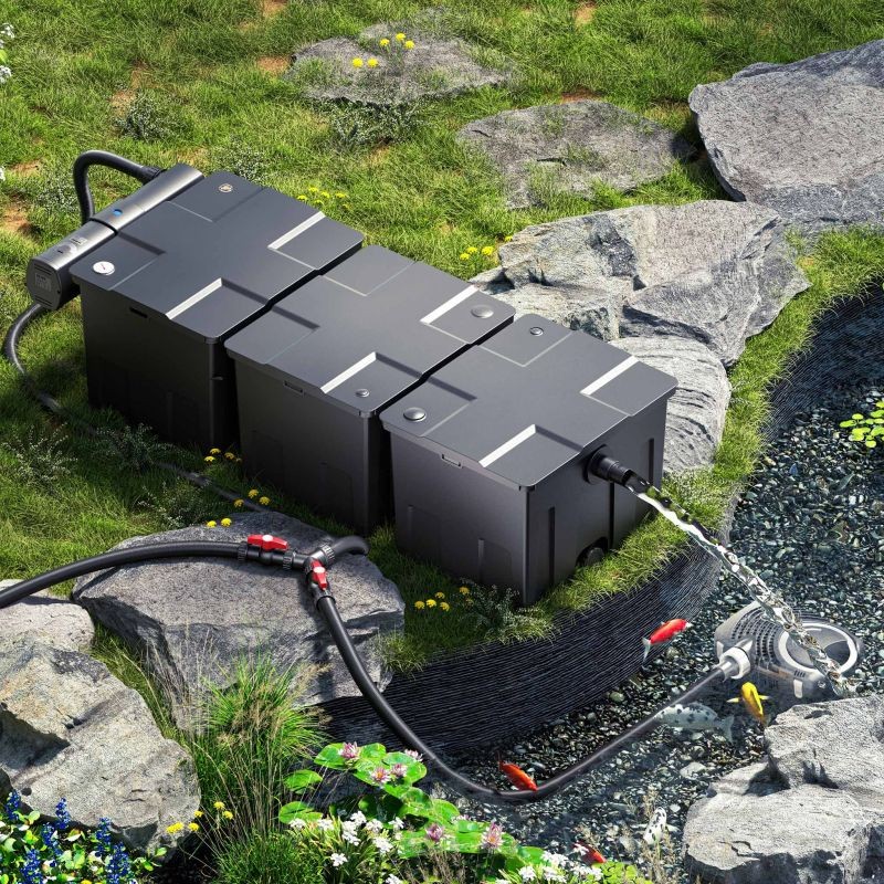 SunSun lampisuodatinsetti CBF-350C 90000 l, NEO-10000 SuperECO pumppu 10000 l/h, CUV-236 UVC-selvityin 36 W