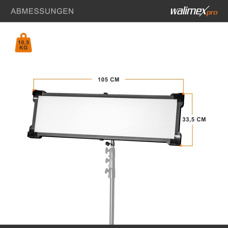 Walimex pro Soft LED 2400 Bi Color Flat LED-paneelivalaisin 200 W, DMX ja V-Mount