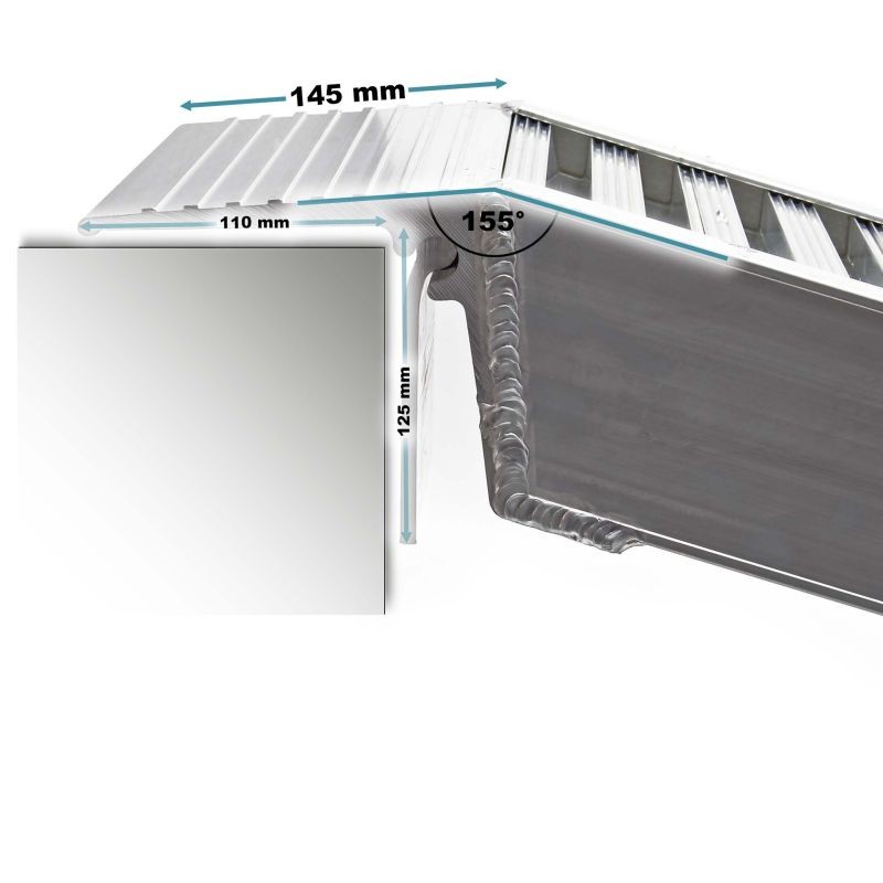 Alumiiniset ajorampit 2 kpl, 161 cm, 4050 kg, moottoripyörille ja mönkijöille