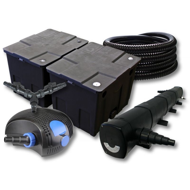 SunSun lampisuodatinsetti CBF-350B 60000 l, CTF-12000 12000 l/h, CUV-272 UVC-suodatin 72 W, 25 m letku, Y-jakaja