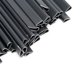 Näkösuojanauhat 70 m x 19 cm, antrasiitti, PVC 650 g/m², 40 kpl kiinnitysklipsit