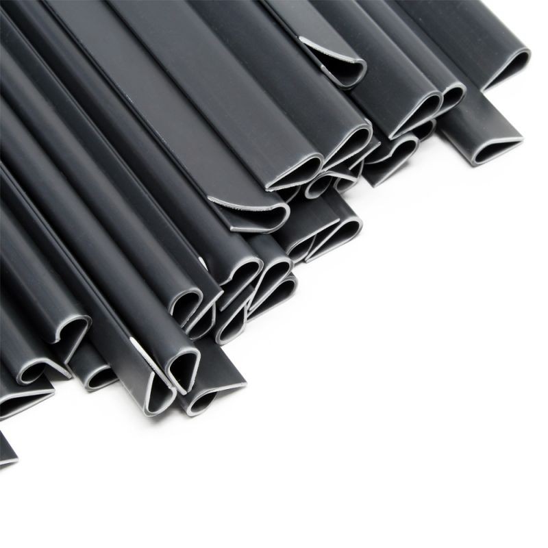 Näkösuojanauhat 70 m x 19 cm, antrasiitti, PVC 650 g/m², 40 kpl kiinnitysklipsit