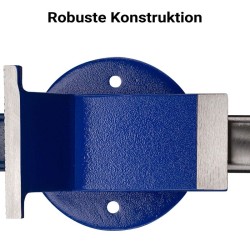 Ruuvipenkki terästä, 125 mm leuat, 80 mm puristussyvyys, pyöreä pohja, sininen