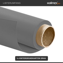 Walimex pro taustapaperi 1,35 x 10 m, harmaa, heijastamaton