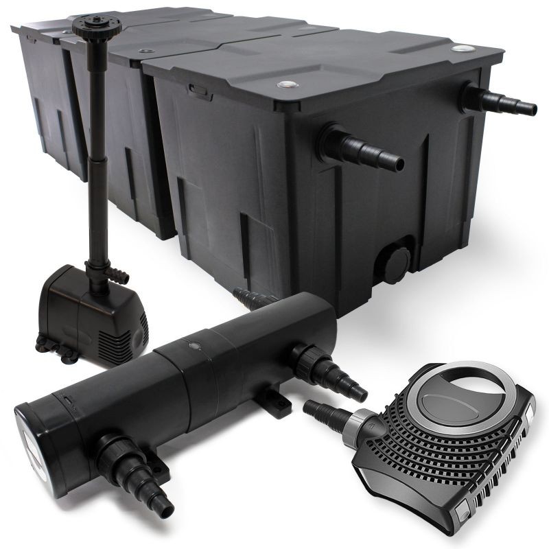 Lampisuodatinsetti CBF-350C 90000 l, NEO-10000 pumppu 10000 l/h, CUV-236 UVC-selkeytin 36 W, HJ-943 800 l/h