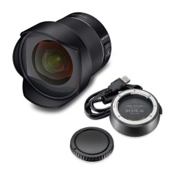 Samyang AF 14mm F2.8 Canon EF -laajakulmaobjektiivi ja Lens Station