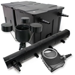 SunSun lampisuodatinsetti CBF-350B 60000 l, NEO-10000 pumppu 10000 l/h, CUV-272 UVC 72 W, CSP-250 pintaskimmer