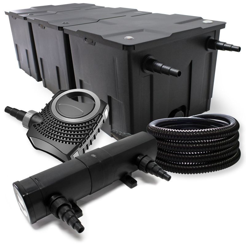 Lampisuodatinsetti CBF-350C 90000 l, NEO-10000 SuperECO-pumppu 10000 l/h, CUV-224 UVC-selkeytin, 25m letku 25mm
