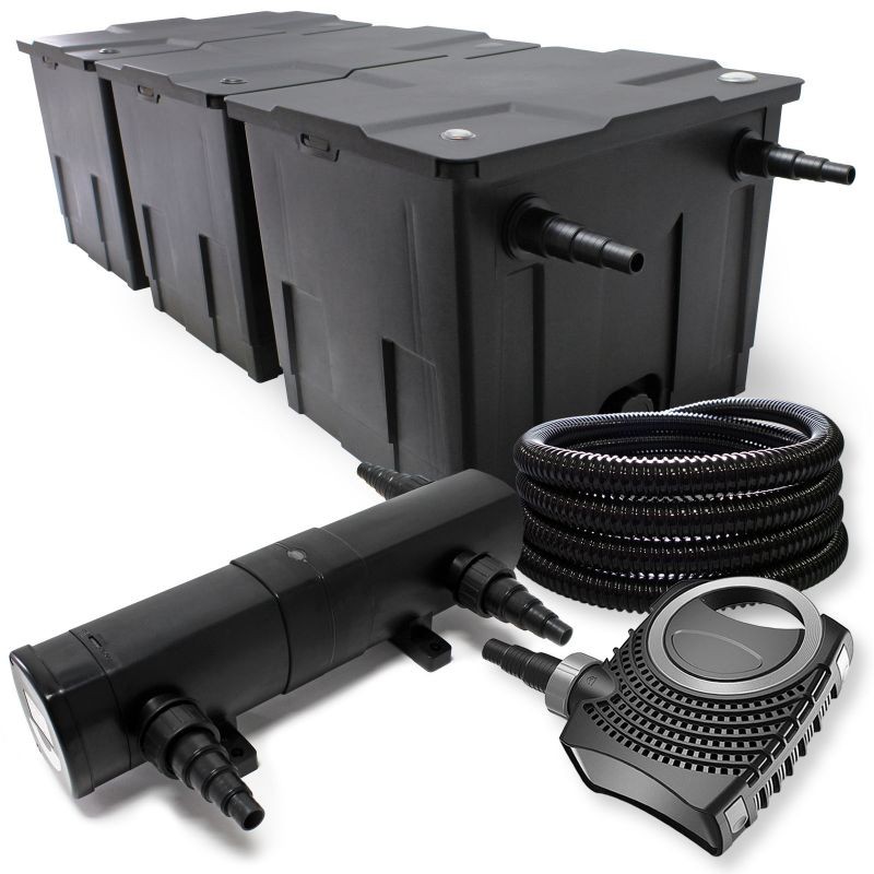 SunSun CBF-350C lampisuodatinsetti 90000 l, NEO-10000 pumppu 10000 l/h, CUV-224 UVC-selvityin 24 W, 25 m letku