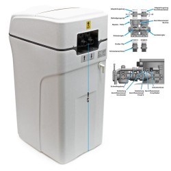 Naturewater täisautomaattinen vedenpehmentin 3000 l/h, 30 l hartsisäiliö