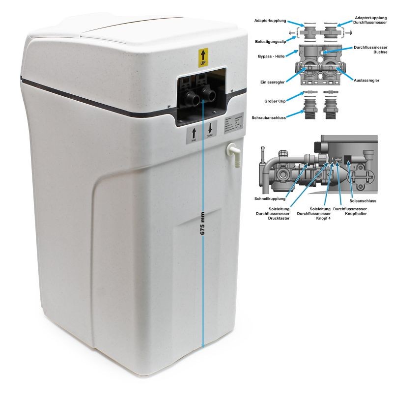 Naturewater täisautomaattinen vedenpehmentin 3000 l/h, 30 l hartsisäiliö