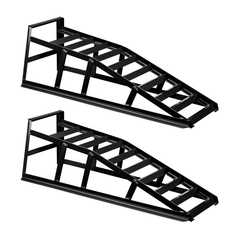 Ajoramput 2 kpl, 2000 kg, 830 x 262 x 270 mm, teräs, musta