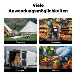 Toboli taittuva vetokärry, teleskooppikahva, 100 kg kantavuus, musta