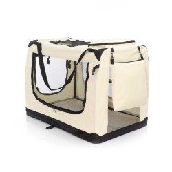 Fudajo Taitettava kuljetuslaatikko koirille ja kissoille, XXXL, 101x68x70cm, Beige