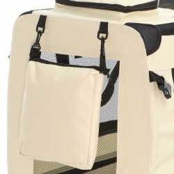 Fudajo Taitettava kuljetuslaatikko koirille ja kissoille, XXXL, 101x68x70cm, Beige