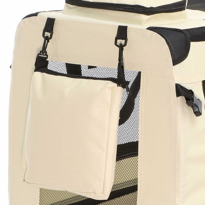 Fudajo Taitettava kuljetuslaatikko koirille ja kissoille, XXXL, 101x68x70cm, Beige