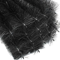 Aurinkopaneelien pesintäsuojaharjat 20 kpl 24 m musta 120 x 8 cm
