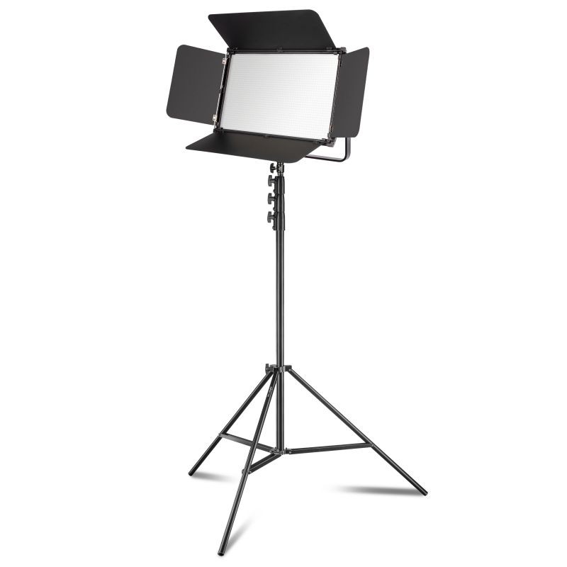 Walimex pro LED Niova 150-F Pro LED-paneelivalaisin ja AIR 355 -jalusta, 150 W, Bi-Color