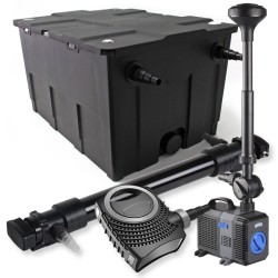 SunSun lampisetti: CBF-550 suodatin 60000 l, CUV-672 UVC 72 W, NEO-10000 pumppu 10000 l/h, CTP-5003 5000 l/h