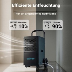 Rakennuskuivuri 50 l/vrk, 650 W, 7 l säiliö, 24 h ajastin