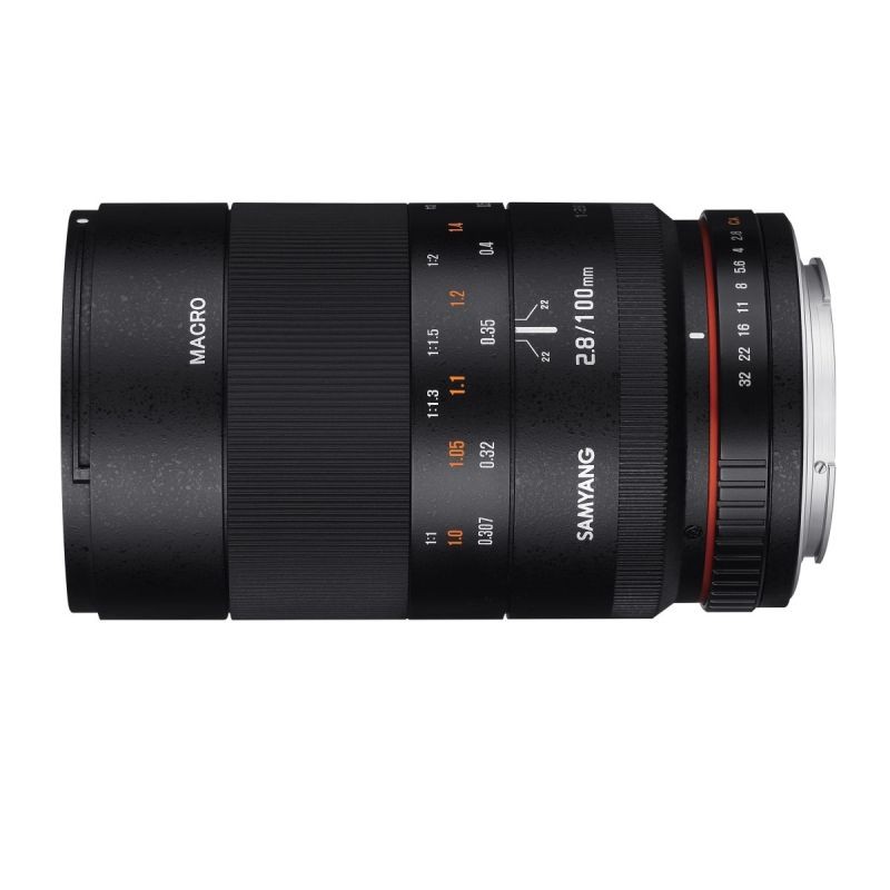 Samyang 100mm f/2.8 makro-objektiivi Canon EF, manuaalitarkennus