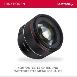 Samyang AF 85mm f/1.4 Canon EF teleobjektiivi muotokuvaan