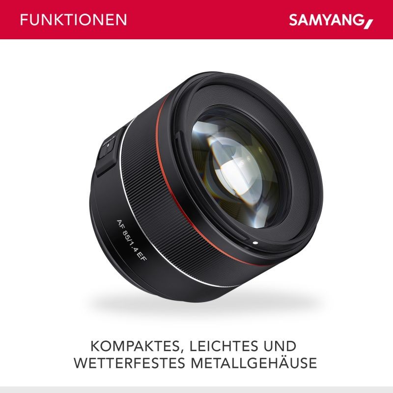 Samyang AF 85mm f/1.4 Canon EF teleobjektiivi muotokuvaan
