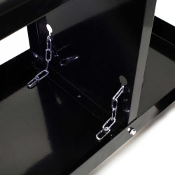 Hitsausvaunu 765 x 385 x 745 mm, musta teräs, 3 hyllyä
