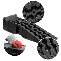 Ajoramput 2 kpl, 5 t, HDPE-muovi, musta, 905 x 300 x 215 mm
