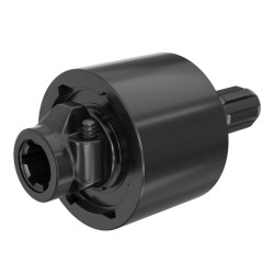 Voimanottoakselin ylivetokytkin 220 mm 34 9 mm 6 hammasinen uros naaras 3500 Nm