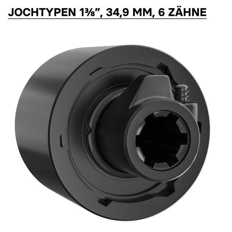 Voimanottoakselin ylivetokytkin 220 mm, 34,9 mm, 6-hammasinen, uros/naaras, 3500 Nm
