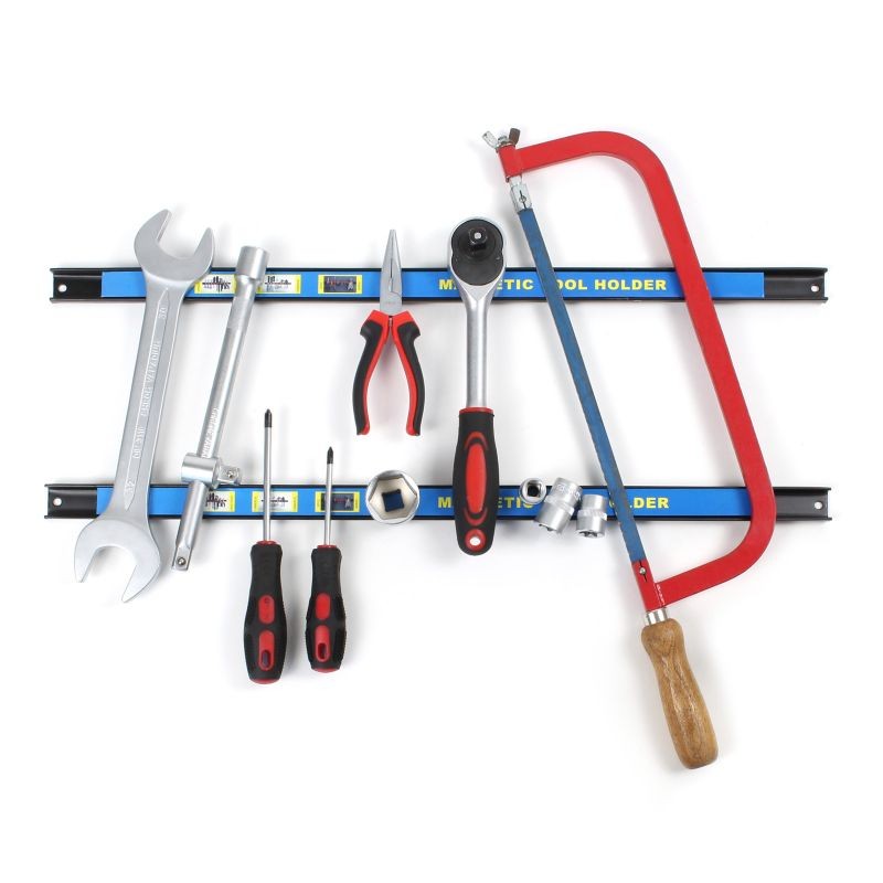 Magneettinen työkaluteline 8 kpl setti, 61 cm, hiiliteräs, sininen