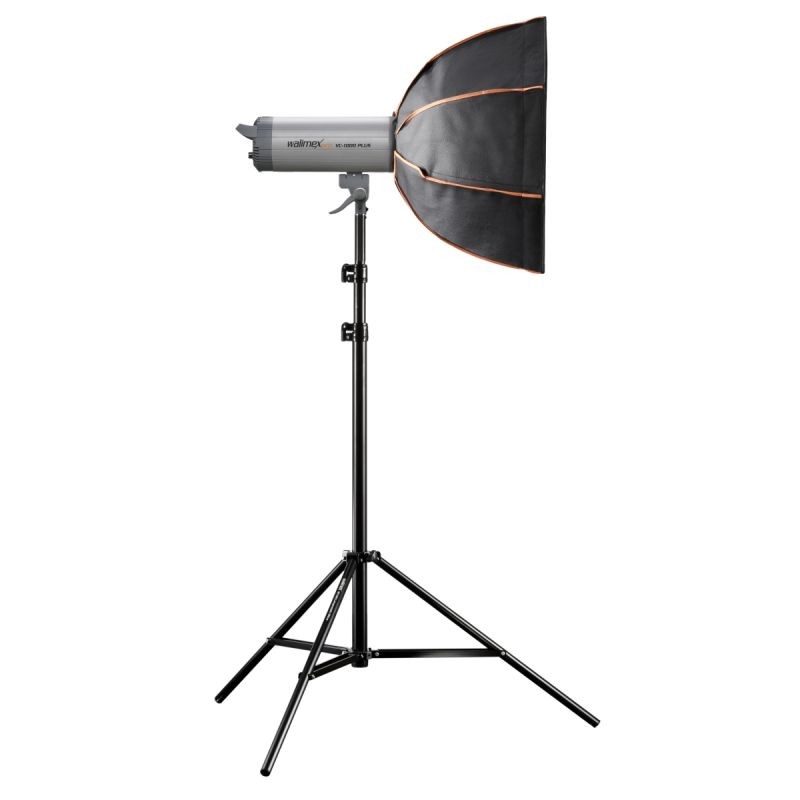 Walimex pro Octagon Softbox Plus Orange Line 60 cm, kulta-hopea-sisäpaneeli, Aurora/Bowens-adapteri