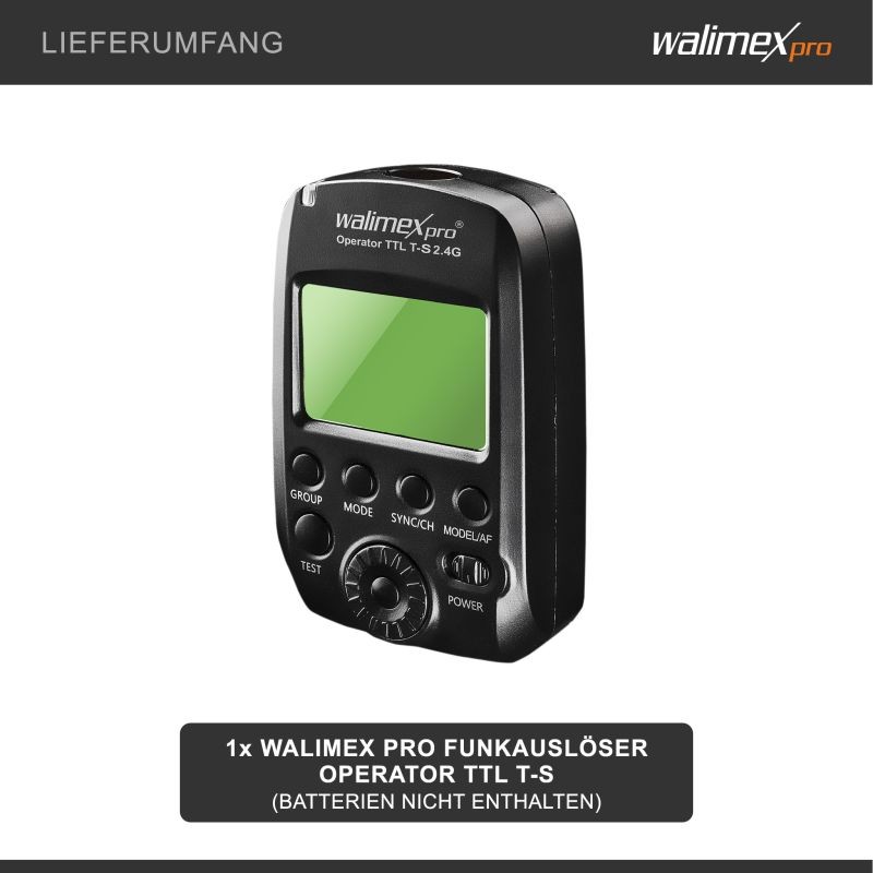 Walimex pro Operator TTL T-S langaton salamanohjain Sony-kameroille