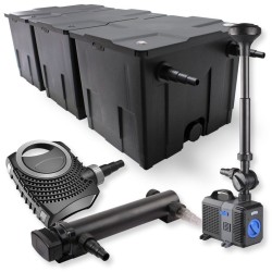 SunSun lampisuodatinsetti CBF-350C 90000 l, CUV-324 UV-puhdistin 24W, CTF-8000 8000 l/h, CTP-2803 3000 l/h
