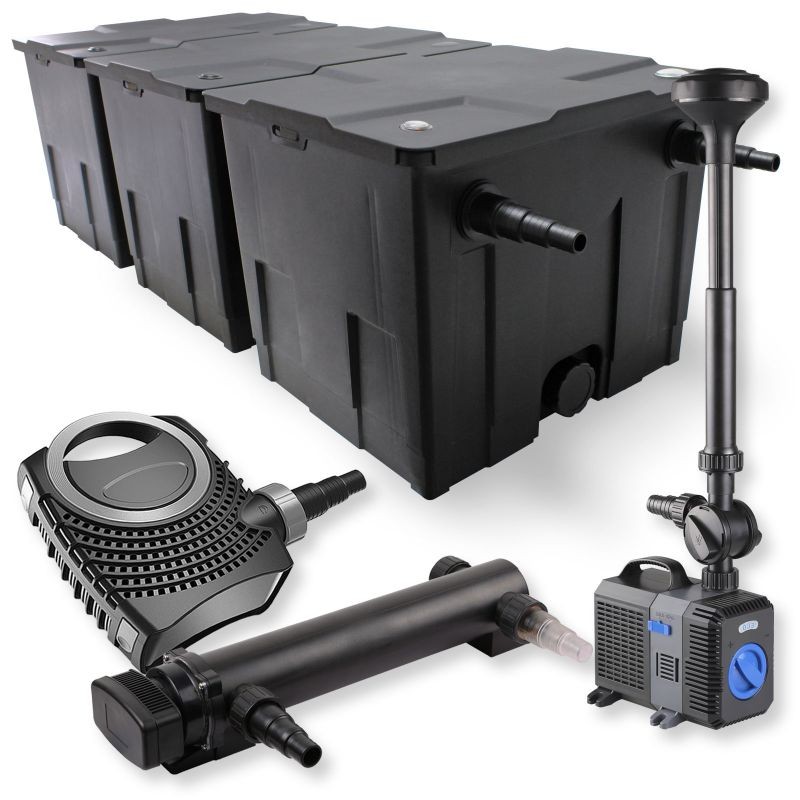 SunSun lampisuodatinsetti CBF-350C 90000 l, CUV-324 UV-puhdistin 24W, CTF-8000 8000 l/h, CTP-2803 3000 l/h