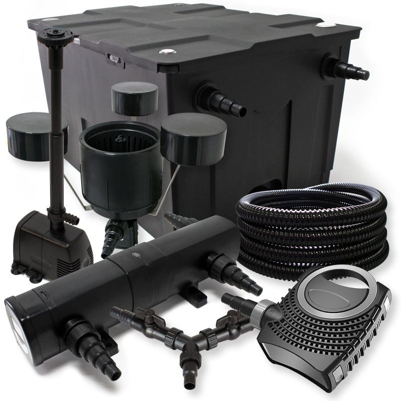 SunSun Lampisetti: CBF-550 suodatin 60000l, NEO-10000 pumppu 10000l/h, CUV-236 selvityin 36W, CSP-250 skimmer