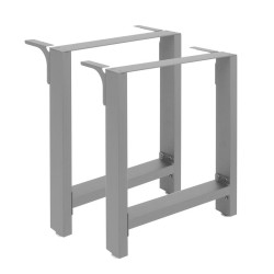 Pöydän kelkkajalat 640x240x400 mm harmaa jauhemaalattu teräs 2 kpl